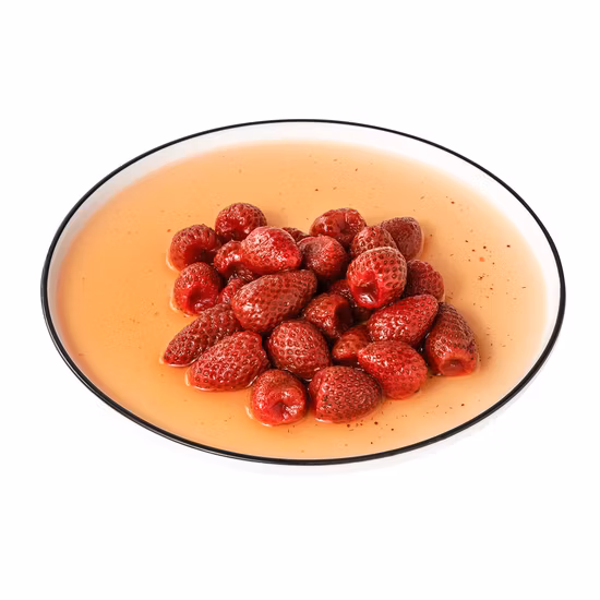 Frisches Obst in Dosen, frische Erdbeeren in leichtem Sirup, 425 g